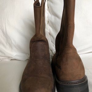 kids brown leather boots